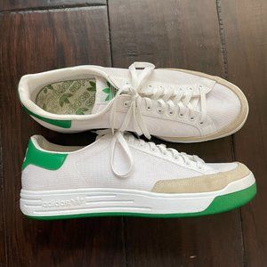 ADIDAS ROD LAVER SNEAKERS - White/Green Mens sz 12